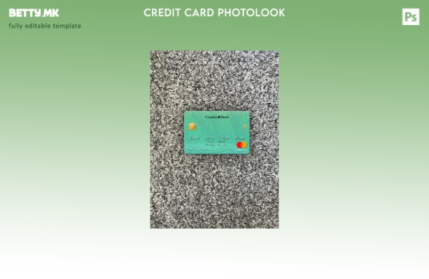 Модерен стил на предниот шаблон за мастер картички со фото изглед на Triodos Ban